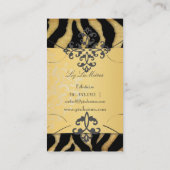 PixDezines ZEBRA/LACE DAMASK Visitekaartje (Achterkant)