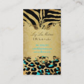PixDezines zebra+luipaard Visitekaartje (Achterkant)