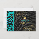 PixDezines Zebra RSVP Bat mitzvah/do-it-yourself C (Devant)