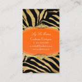 PixDezines  zebra Visitekaartje (Achterkant)