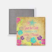 PixDezines  zeesterren, Save the Date Magneet (Voorkant / Achterkant)