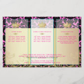 PixDezines zwarte flora demask/diy backgorund colo Flyer (Voorkant)