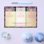 PixDezines zwarte flora demask/diy backgorund colo Flyer (Enkel)