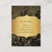 PixDezines  ZWARTE LACE/FAUX PARCHMENT Visitekaartje (Achterkant)