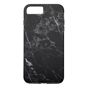 PixDezines ZWARTE MARBLE iPhone 8 Plus / 7 Plus Hoesje