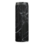 PixDezines ZWARTE MARBLE Thermosbeker (Achterkant)