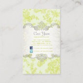 PixDezinves toile/groene rozen/DIY achtergrond Visitekaartje (Achterkant)