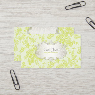 PixDezinves toile/groene rozen/DIY achtergrond Visitekaartje
