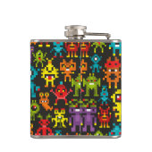 Pixel 8-bits monsters heupfles (Achterkant)