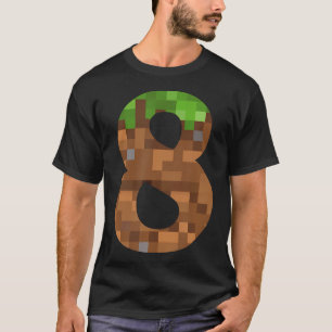 Pixel 8jr Verjaardag Nummer Acht 8 Jaar Oude 8e Vi T-shirt