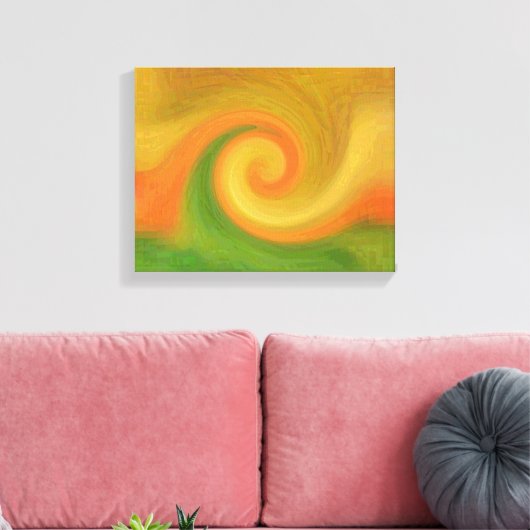 Pixel Abstract najaar wervelkolom Canvas Afdruk (Insitu (Woonkamer))