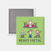 Pixel Aimant métallique lourd (Recto/Verso)