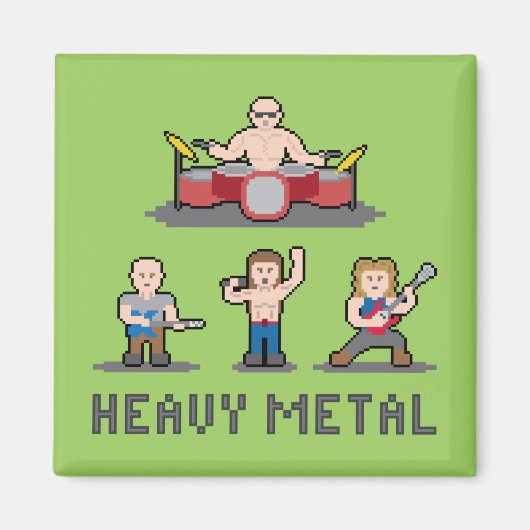 Pixel Aimant métallique lourd (Devant)