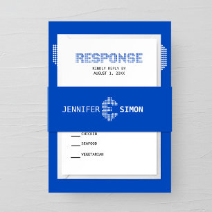 Pixel Ampersand Huwelijksuitnodiging Uitnodigingen Wikkel