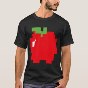 Pixel Apple 80s Retro Arcade Videogame Halloween T-shirt