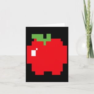 Pixel Apple 80s Retro Arcade Videospel Halloween  Kaart