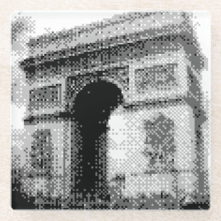 Pixel Art Arc de Triumph Glazen Onderzetter