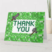 Pixel art Bâtiment vert plié Merci  (Devant)