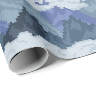 Pixel Art Berglandschap Patroon Cadeaupapier
