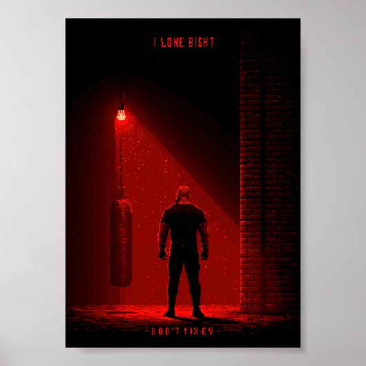 	 Pixel Art Bokstraining Poster (Voorkant)