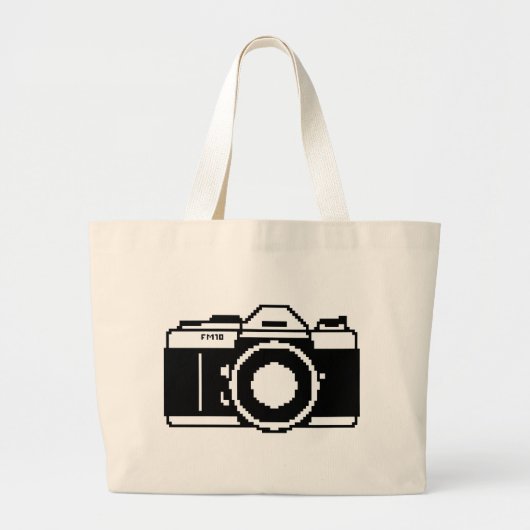 Pixel Art Camera Canvas tas (Voorkant)