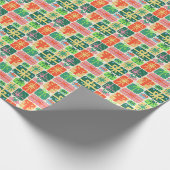 Pixel Art Christmas Gifts Pattern Cadeaupapier (Hoek)
