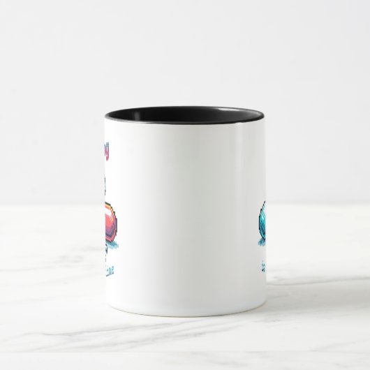 Pixel Art Cycling Mug (Centre)