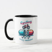 Pixel Art Cycling Mug (Gauche)