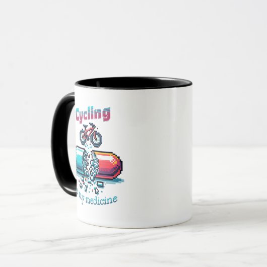 Pixel Art Cycling Mug (Devant gauche)