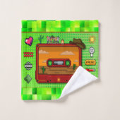 Pixel art denim set towels (Gant de toilette)