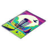 Pixel Art Disc Golfbaan Notitieboek (Linkerzijde)