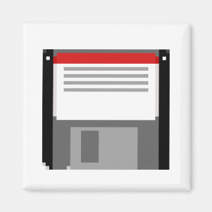 Pixel art diskette magneet