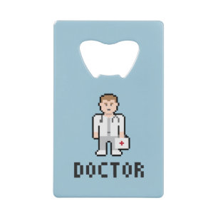 Pixel Art Doctor Bottle Opener Kredietkaart Flessenopener