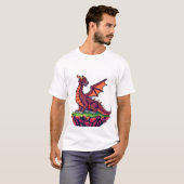 Pixel Art  Dragon T-shirt (Voorkant volledig)