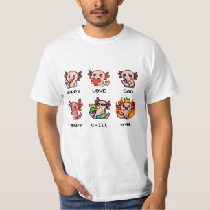 Pixel Art Emotions Axolotl T-shirt Collectie