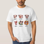 Pixel Art Emotions Axolotl T-shirt Collection (Devant)