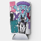 Pixel art en blauw monster (Voorkant)