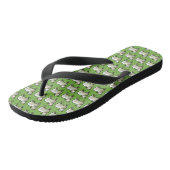 Pixel Art Flock of Sheep Pattern Teenslippers (Schuin)