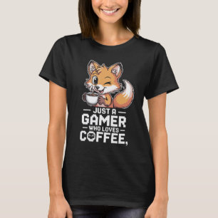 Pixel Art Fox Gamer Shirt gewoon een gamer die van