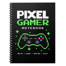 Pixel Art Gamer Notitieboek voor Kinderen
