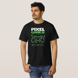 Pixel Art Gamer – Start Spelen T-shirt
