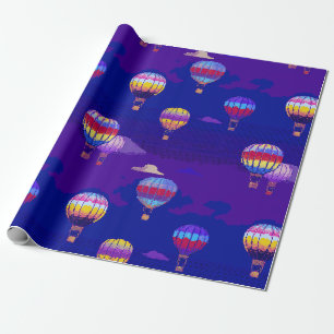 Pixel Art Heet Lucht Ballon Inpakpapier
