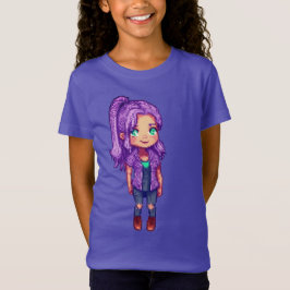 Pixel Art Karakter Paars Haar  T-shirt