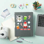 Pixel Art Kerst Set Sticker (iPad Cover)