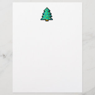 Pixel art kerstboom groen met versieringen