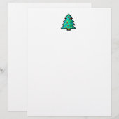 Pixel art kerstboom groen met versieringen (Voorkant / Achterkant)