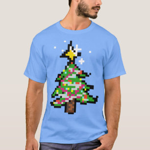 Pixel Art Kerstboom Oversized T-shirt