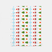 Pixel Art Kerstmis Fleece Deken (Voorkant)