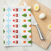 Pixel Art Kerstmis Theedoek (Quarter Fold)