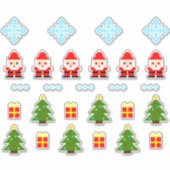 Pixel Art kerstset Sticker 2 (Voorkant)